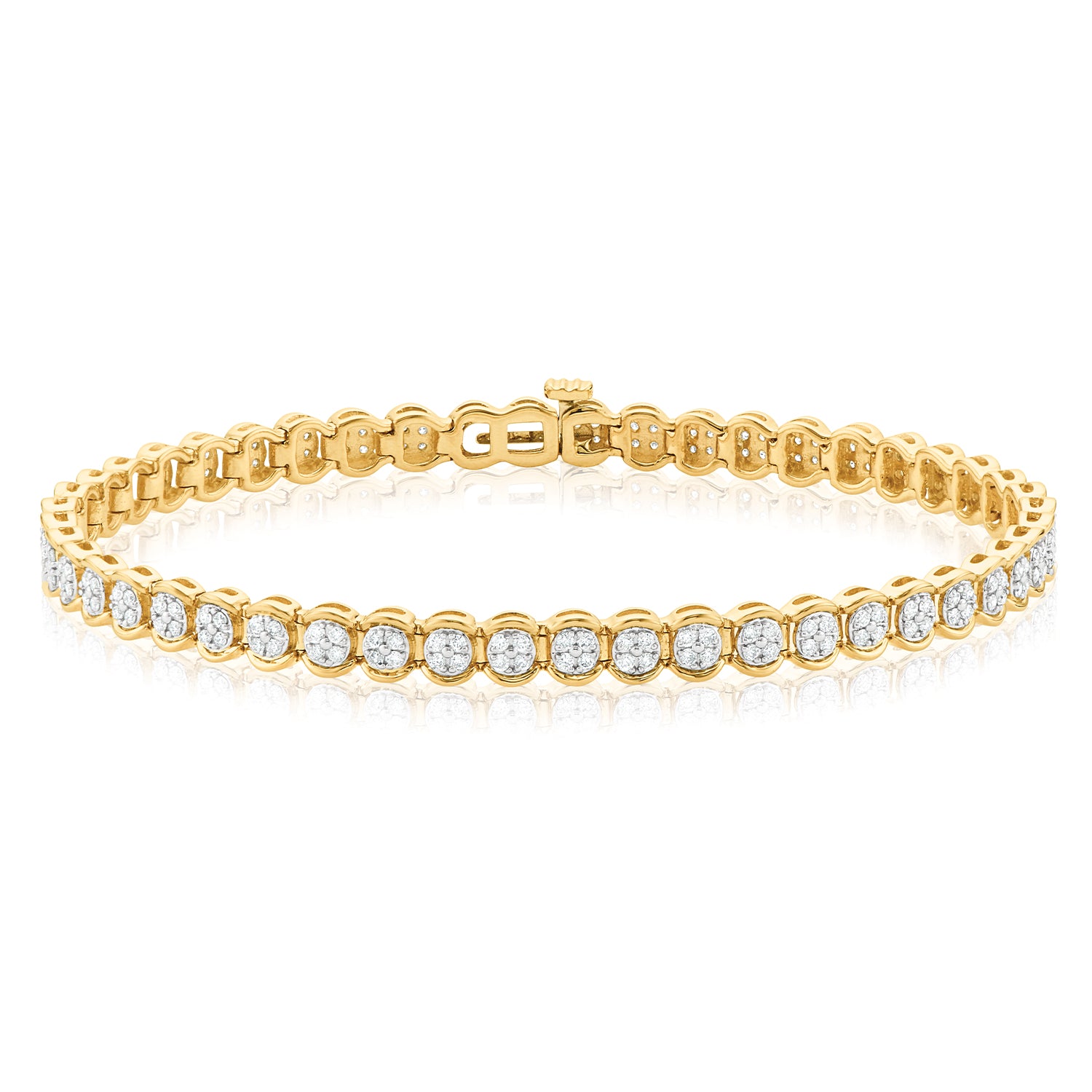 14kt Yellow Gold 2.5mm Add a Diamond Tennis Bracelet | Sarraf.com